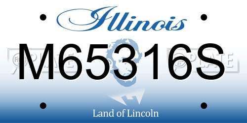 M65316S Illinois License Plate