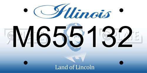 M655132 Illinois License Plate
