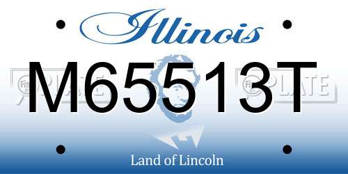 M65513T Illinois License Plate