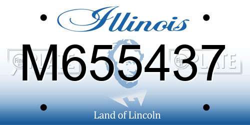 M655437 Illinois License Plate