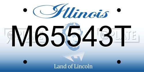 M65543T Illinois License Plate