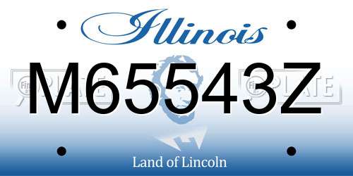M65543Z Illinois License Plate