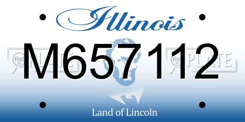 M657112 Illinois License Plate
