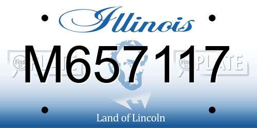 M657117 Illinois License Plate