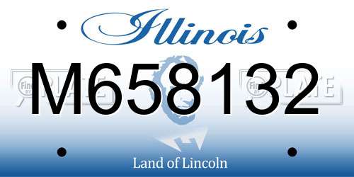 M658132 Illinois License Plate