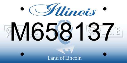 M658137 Illinois License Plate