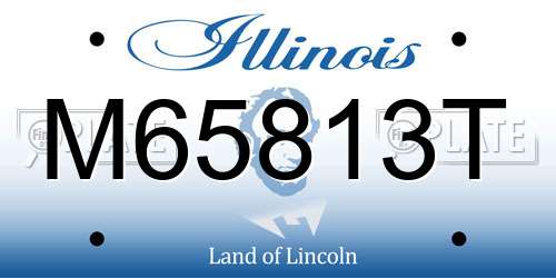 M65813T Illinois License Plate