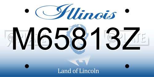 M65813Z Illinois License Plate