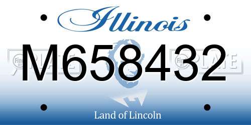 M658432 Illinois License Plate