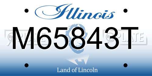 M65843T Illinois License Plate