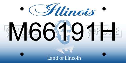 M66191H Illinois License Plate