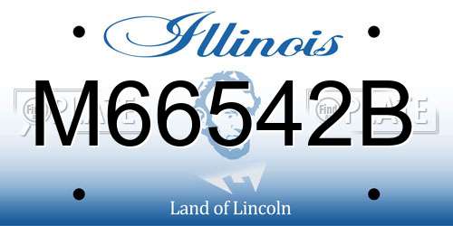 M66542B Illinois License Plate