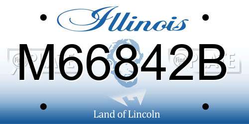 M66842B Illinois License Plate
