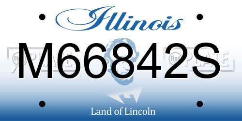 M66842S Illinois License Plate