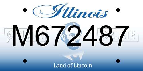 M672487 Illinois License Plate