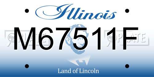 M67511F Illinois License Plate