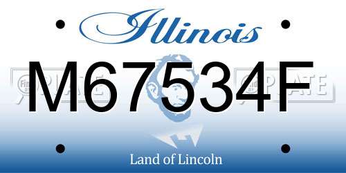 M67534F Illinois License Plate