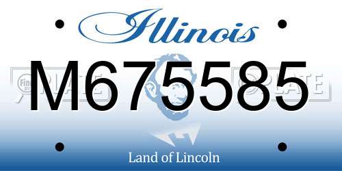 M675585 Illinois License Plate