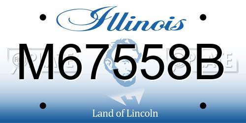 M67558B Illinois License Plate