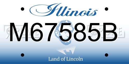 M67585B Illinois License Plate