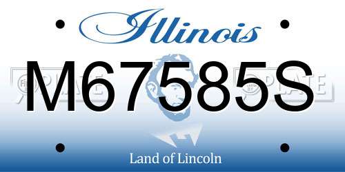 M67585S Illinois License Plate