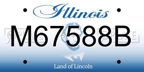 M67588B Illinois License Plate