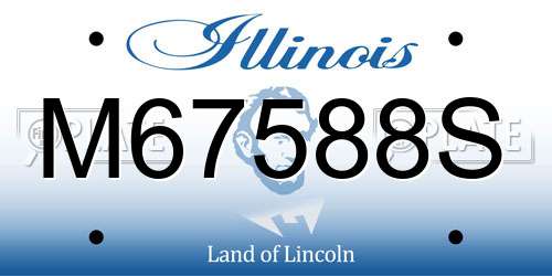 M67588S Illinois License Plate