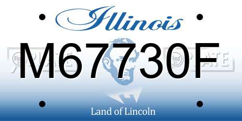M67730F Illinois License Plate