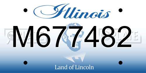 M677482 Illinois License Plate