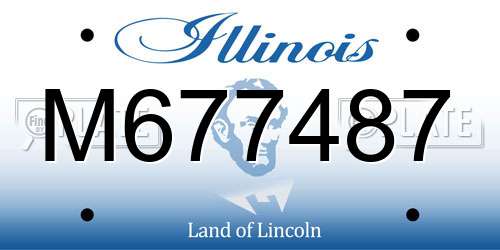 M677487 Illinois License Plate
