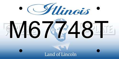 M67748T Illinois License Plate