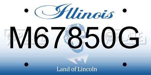 M67850G Illinois License Plate