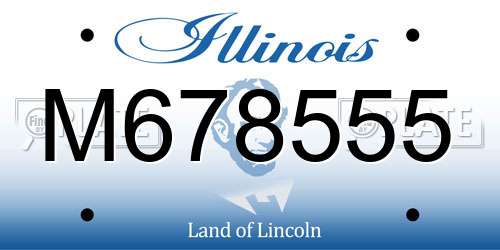 M678555 Illinois License Plate