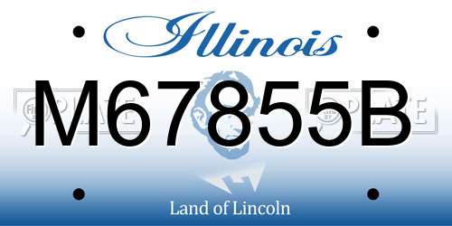 M67855B Illinois License Plate