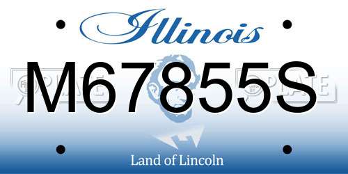 M67855S Illinois License Plate