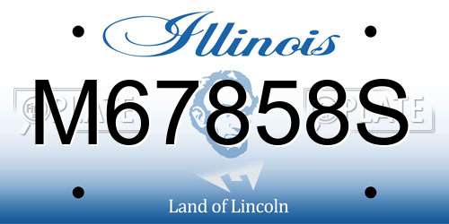 M67858S Illinois License Plate