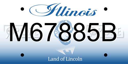 M67885B Illinois License Plate