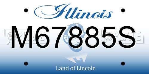 M67885S Illinois License Plate