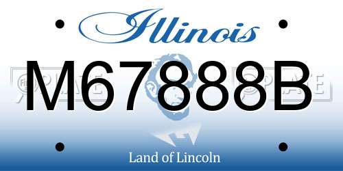 M67888B Illinois License Plate