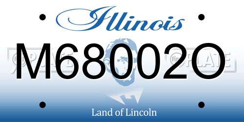 M68002O Illinois License Plate