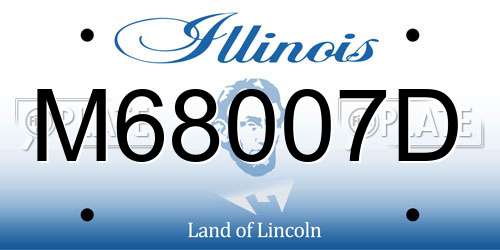 M68007D Illinois License Plate