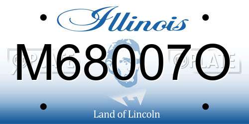 M68007O Illinois License Plate