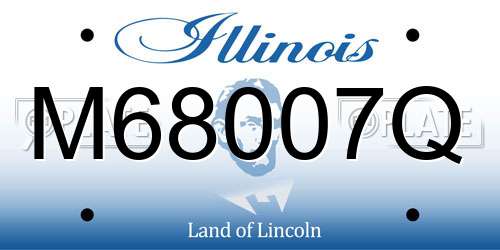 M68007Q Illinois License Plate