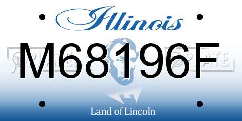 M68196F Illinois License Plate