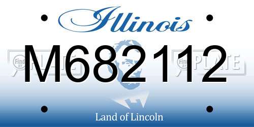 M682112 Illinois License Plate