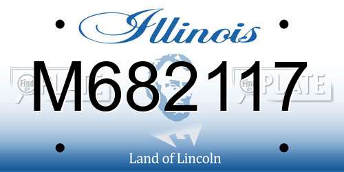 M682117 Illinois License Plate
