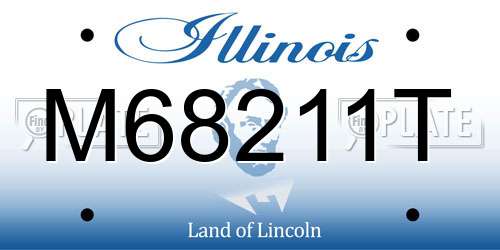M68211T Illinois License Plate