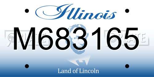 M683165 Illinois License Plate