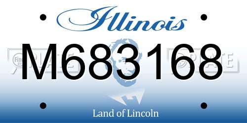 M683168 Illinois License Plate