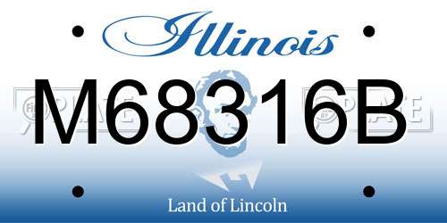 M68316B Illinois License Plate